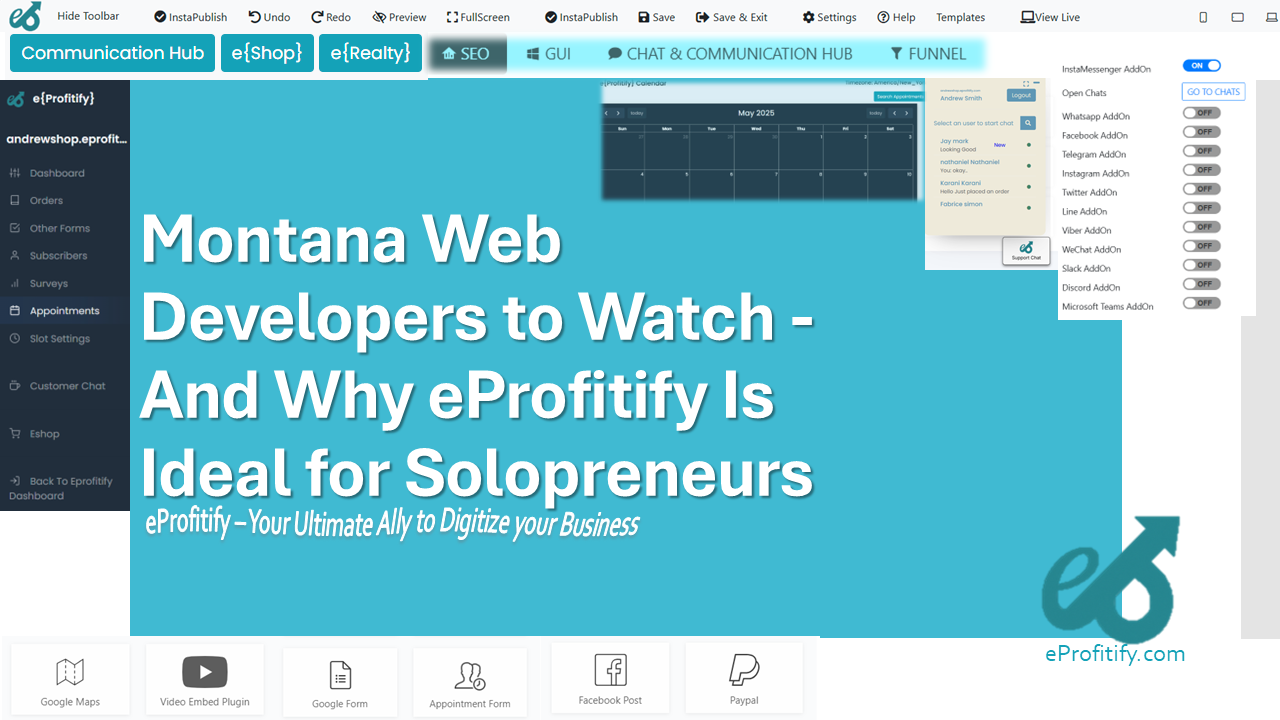 Montana Web Developers to Watch - And Why eProfitify Is Ideal for Solopreneurs